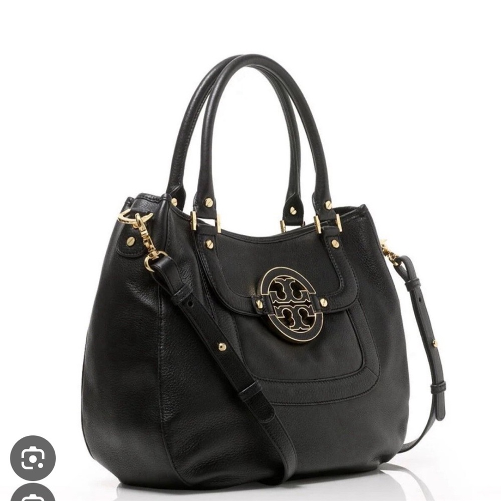Tory Burch Black Amanda Boho Bag with Gold Hardware - WITH original duster bag